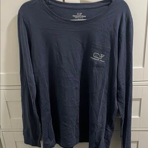Vineyard Vines Men's Dark Blue Long Sleeve Tee